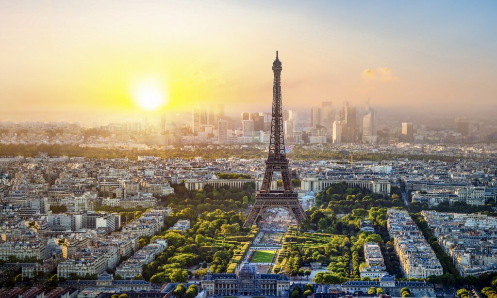 aerial view of paris